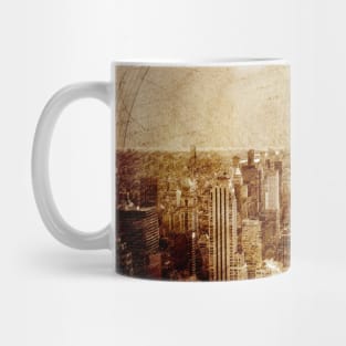 Vintage skyline of Manhattan Mug